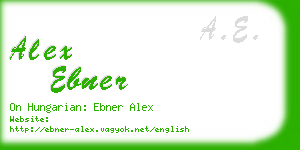 alex ebner business card